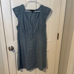 Banana Republic Blue Button-Front Mini Dress